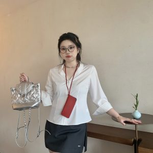 Slightly Chubby Double-Layer Side-Slit Suit Skirt Pants for Urban Office Ladies - Versatile Fashion Staple