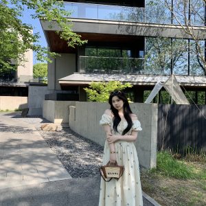 Slightly Chubby Off-Shoulder Plus Size Dress with Moonlight Dream Catcher & French Bow Embroidery, Waist-Defined, Y2K Style