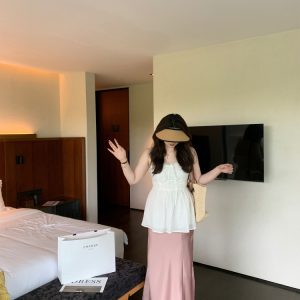 Slightly Chubby Sweetheart Lace Tie-Up White Camisole Top with Floral Design - Oversized Instagram Style Fashion