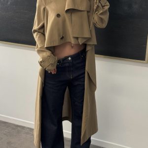 Slightly Curved Low-Rise Tencel Jeans - Fade Resistant, Straight Leg Design for Y2K and 90s Style Enthusiasts