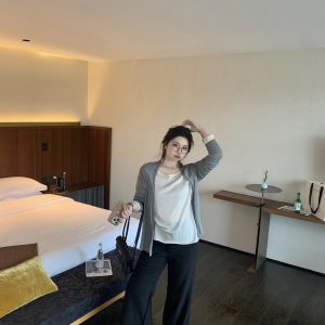 Slightly Flared Black Casual Suit Pants for Women - Comfortable Slim Fit for a Flattering Silhouette, Perfect for Everyday Wear