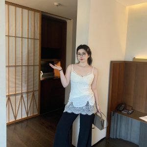 Slightly Flared Black Casual Suit Pants for Women - Comfortable Slim Fit for a Flattering Silhouette, Perfect for Everyday Wear