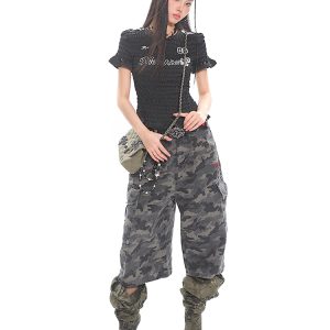 Slim Fit American Vintage Sports Jersey T-Shirt with High Elastic Wrinkled Texture - Digital Short Sleeve Top for Casual Style