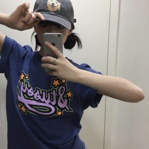 Slim-Fit Cartoon Pattern Short Sleeve T-Shirt for Women - Korean Niche Design, Summer Style, Pure Cotton Fashion Top