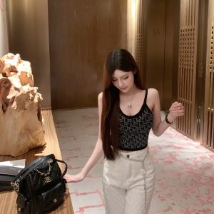 Slim Fit Diamond Back Vest Camisole with Built-In Chest Pad - Pure Desire Design, Stylish 90s Inspired Top