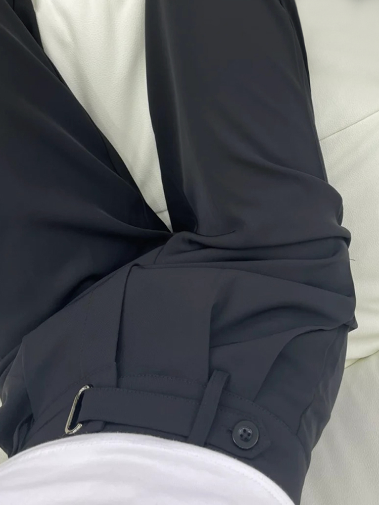 Slim-Fit Drape Trousers for Women - Summer Casual Pants for Pear-Shaped Figures, Plus Size, Straight-Leg Style Slim-Fit Drape Trousers for Women - Summer Casual Pants for Pear-Shaped Figures, Plus Size, Straight-Leg Style