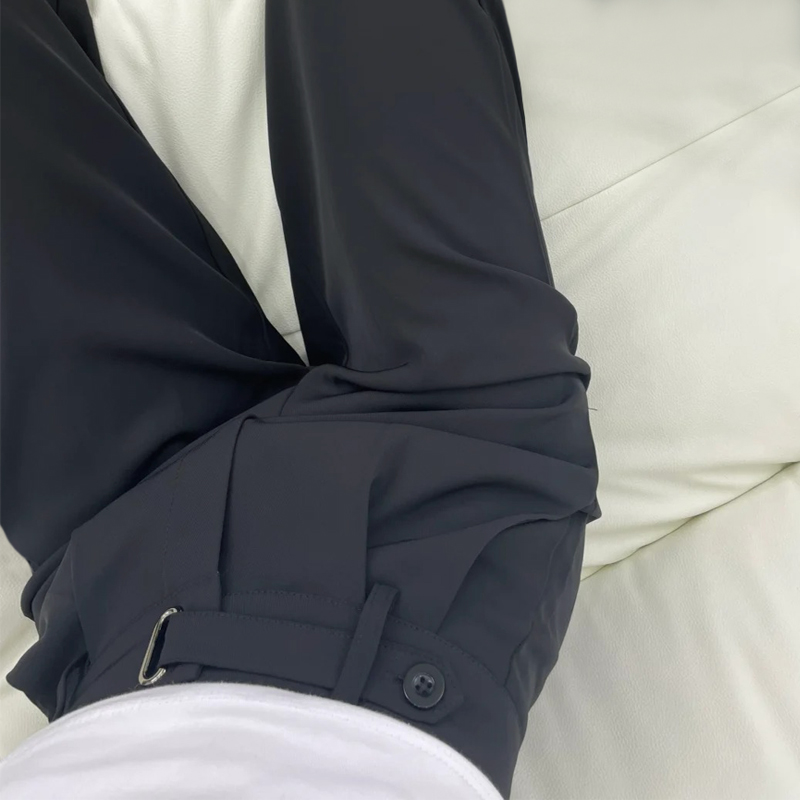 Slim-Fit Drape Trousers for Women - Summer Casual Pants for Pear-Shaped Figures, Plus Size, Straight-Leg Style Slim-Fit Drape Trousers for Women - Summer Casual Pants for Pear-Shaped Figures, Plus Size, Straight-Leg Style