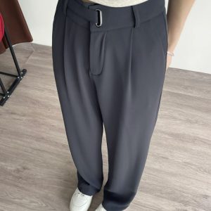 Slim-Fit Drape Trousers for Women - Summer Casual Pants for Pear-Shaped Figures, Plus Size, Straight-Leg Style