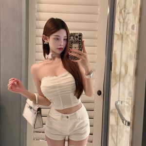 Slim-Fit Mesh Vest Top with Built-In Chest Pad - Pure Desire Style, Trendy and Chic for Y2K Fashion Enthusiasts