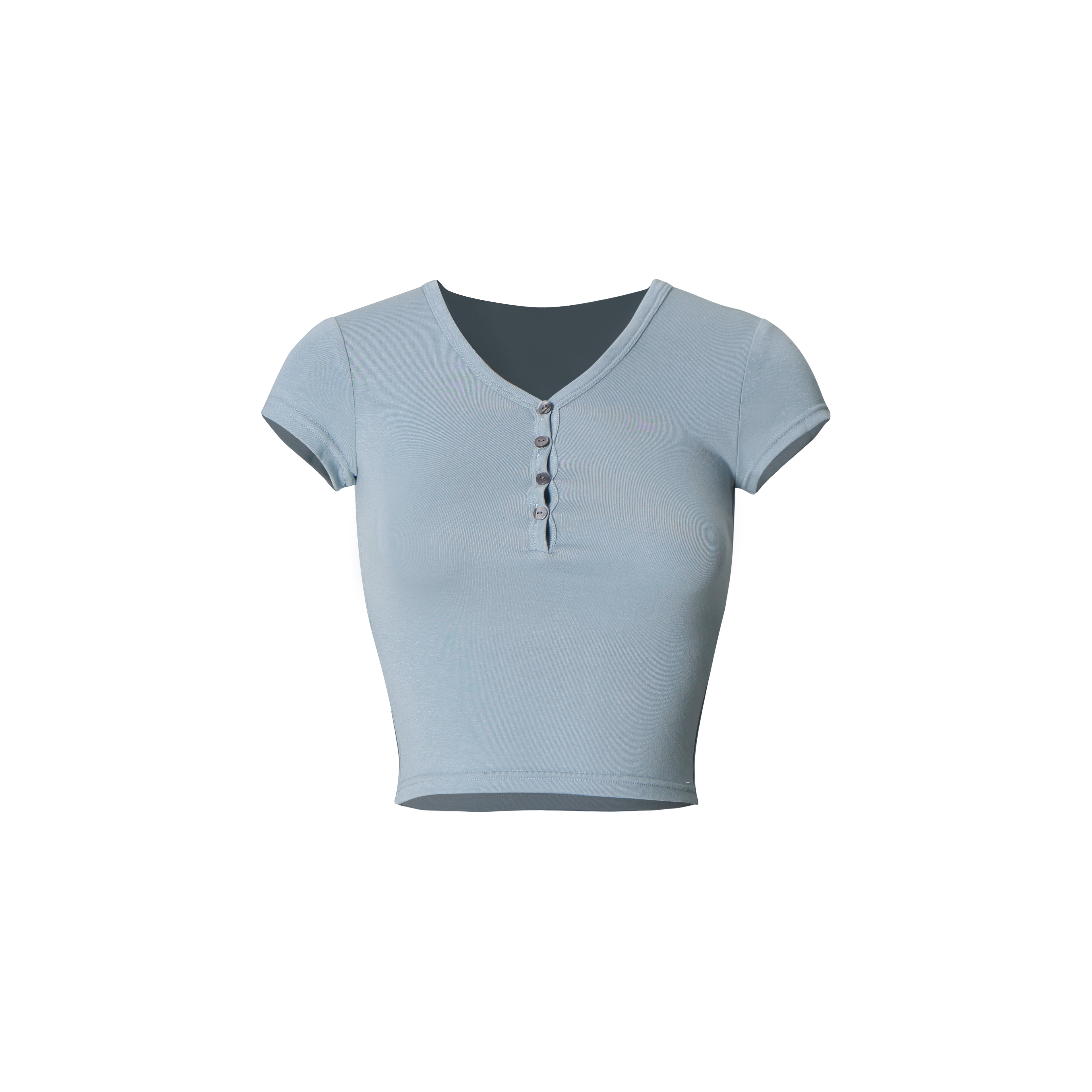 Slim Fit Short Sleeve Buttoned T-Shirt - Versatile Basic Top for Everyday Wear, Perfect for Casual and Smart-Casual Styles