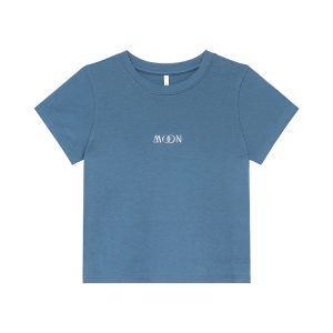 Slim Fit Short Sleeve T-Shirt for Women - Three-Dimensional Metal Letter Design - Summer 2025 Style - Casual Chic Fashion