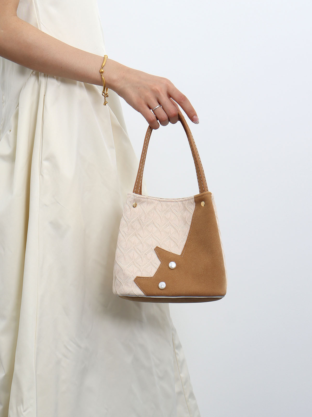 Small Square Hand-Held Vegetable Basket Bag - Cute Color-Blocking Cat Design - Handmade Textured Crossbody Bag for Spring/Summer Fashion Small Square Hand-Held Vegetable Basket Bag - Cute Color-Blocking Cat Design - Handmade Textured Crossbody Bag for Spring/Summer Fashion