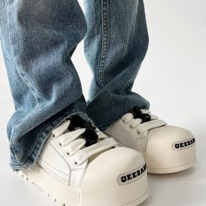 Smiley Face Sneakers for Men and Women, American High Street Chunky Shoes, Cute Mickey Design for Couples