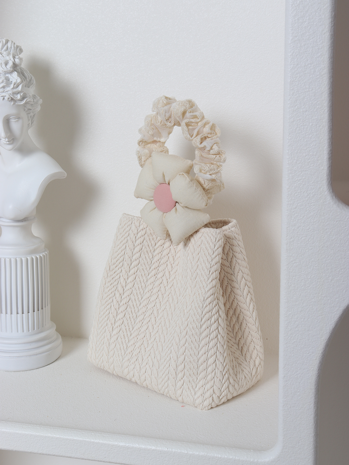 Soft Floral Woven Bucket Handbag - Cute 2024 Spring/Summer Crossbody Bag with Wheat Ear Design Soft Floral Woven Bucket Handbag - Cute 2024 Spring/Summer Crossbody Bag with Wheat Ear Design