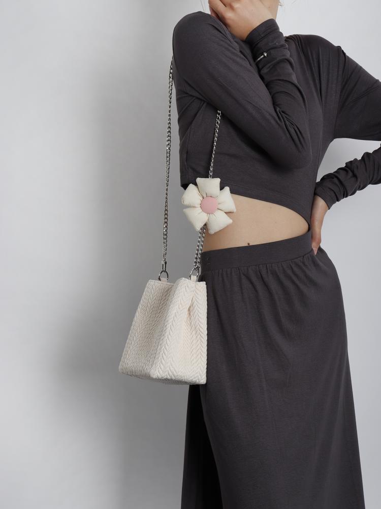 Soft Floral Woven Bucket Handbag - Cute 2024 Spring/Summer Crossbody Bag with Wheat Ear Design Soft Floral Woven Bucket Handbag - Cute 2024 Spring/Summer Crossbody Bag with Wheat Ear Design