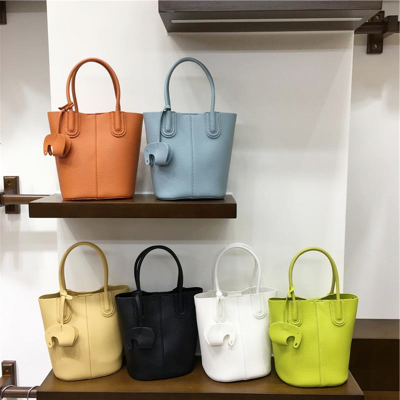 Soft Leather Fashion Tote Bucket Bag - Versatile Commuter Shoulder Crossbody Small Bag for 2025 Spring Style Soft Leather Fashion Tote Bucket Bag - Versatile Commuter Shoulder Crossbody Small Bag for 2025 Spring Style
