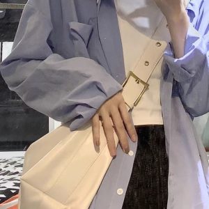 Soft Leather Wide Strap Crossbody Tote Bag for Women - Large Capacity, Perfect for Spring/Summer College Commutes