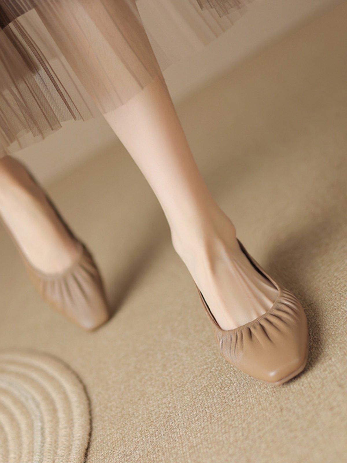 Soft Leather Women's Summer Loafers - Italian Sheepskin Low-Heeled Square-Toe Chunky Heel Slip-Ons for Comfort and Style Soft Leather Women's Summer Loafers - Italian Sheepskin Low-Heeled Square-Toe Chunky Heel Slip-Ons for Comfort and Style