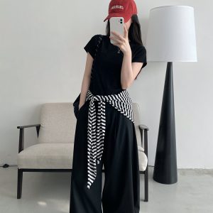 Soft Relaxed Striped Knitted Shawl - Sun Grapefruit Layering Cape in Sheep Wool, High-End Small Scarf for Women