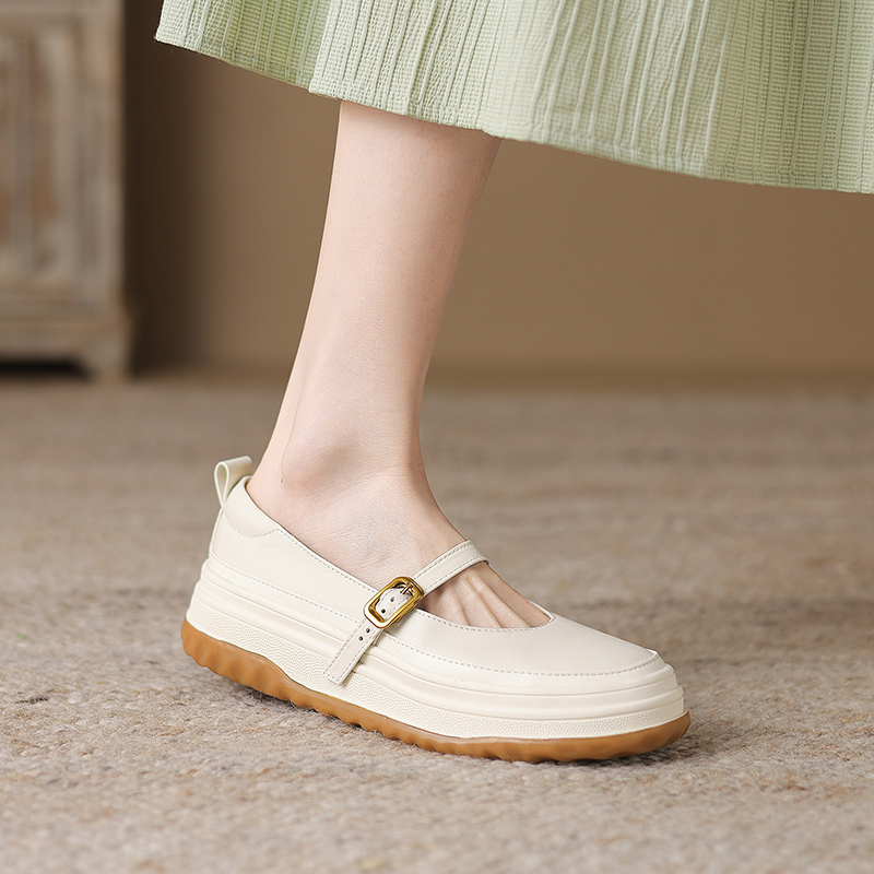 Soft-Soled Thick-Soled Shallow Mouth Spring Mary Jane Shoes - Italian Design, Lightweight, Non-Fatiguing, Casual Style Soft-Soled Thick-Soled Shallow Mouth Spring Mary Jane Shoes - Italian Design, Lightweight, Non-Fatiguing, Casual Style