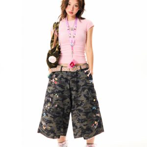 Solid Color Pink Cropped T-Shirt for Women - Short Sleeve, Slim Fit, Spicy Girl Style, Summer Essential