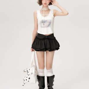 Spicy Girl Camisole with Lace Trim - Women's Summer Slim-Fit Top in American Style - Trendy Casual Fashion