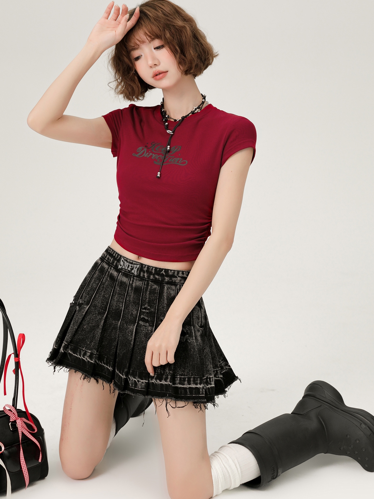 Spicy Girl Cropped Short Sleeve T-Shirt for Women, Slim Fit Summer Style, Sweet and Cool Casual Top Spicy Girl Cropped Short Sleeve T-Shirt for Women, Slim Fit Summer Style, Sweet and Cool Casual Top