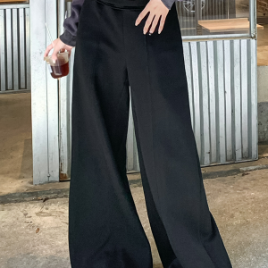 Spicy Girl Gray Casual Wide-Leg Sweatpants for Women - Loose Draped American-Style Sports Pants for Spring and Autumn