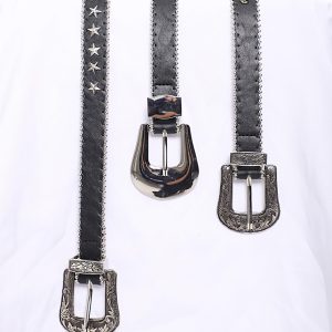Spicy Girl Metal Work Belt - American Style Niche Design with Star Accents for Trendy 90s and Y2K Fashion