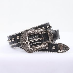 Spicy Girl Metal Work Belt - American Style Niche Design with Star Accents for Trendy 90s and Y2K Fashion