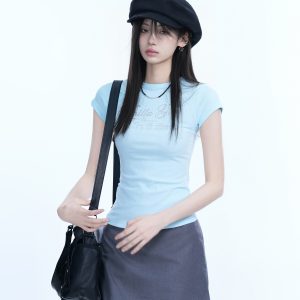 Spicy Girl Slim-Fit Short Sleeve T-Shirt - 