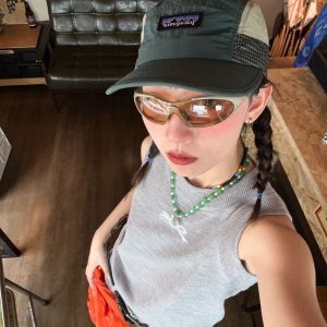 Spicy Girl Tank Top - American Style Knitted Sleeveless T-Shirt with Letter Embroidery - Summer Basic Street Fashion