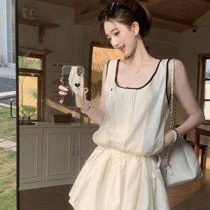 Sporty Casual Sleeveless Floral Balloon Bubble Dress for Girls - Trendy 90s Inspired Design