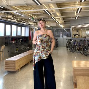 Spring Floral Strapless Camisole - Irregular Waist-Defining Design for Women - Trendy Y2K Style Top