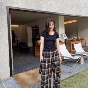 Square Neck Fitted Short Sleeve T-Shirt for Women - Solid Color Slim Fit Summer 2025 Top, Flattering Shoulder Style