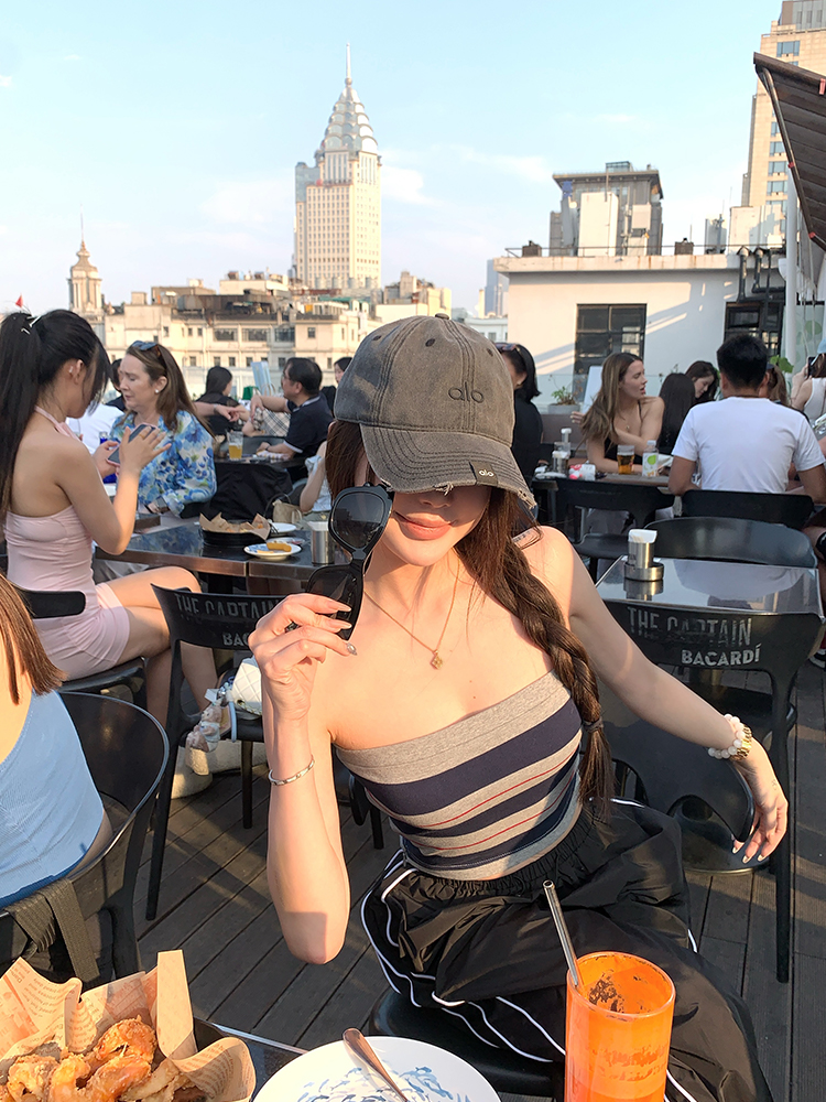 Strapless Color-Blocked Striped Knitted Crop Top - Summer Fashion Essential for Y2K and 90s Style Outer Wear Strapless Color-Blocked Striped Knitted Crop Top - Summer Fashion Essential for Y2K and 90s Style Outer Wear