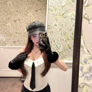Strapless Corset Top for Women - Luna Lona Design, Slim Fit Sexy Style for Autumn and Winter