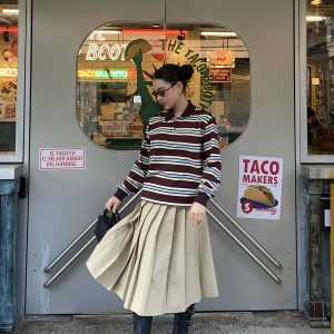 Striped Retro Academy Polo Shirt - Vintage Style, 90s Inspired, Perfect for Casual Outfits