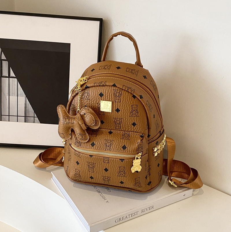 Stylish High-End Double Shoulder Backpack 2024 Women's Versatile Bag for School & Everyday Use, Trendy Maiduo Bear Design Stylish High-End Double Shoulder Backpack 2024 Women's Versatile Bag for School & Everyday Use, Trendy Maiduo Bear Design