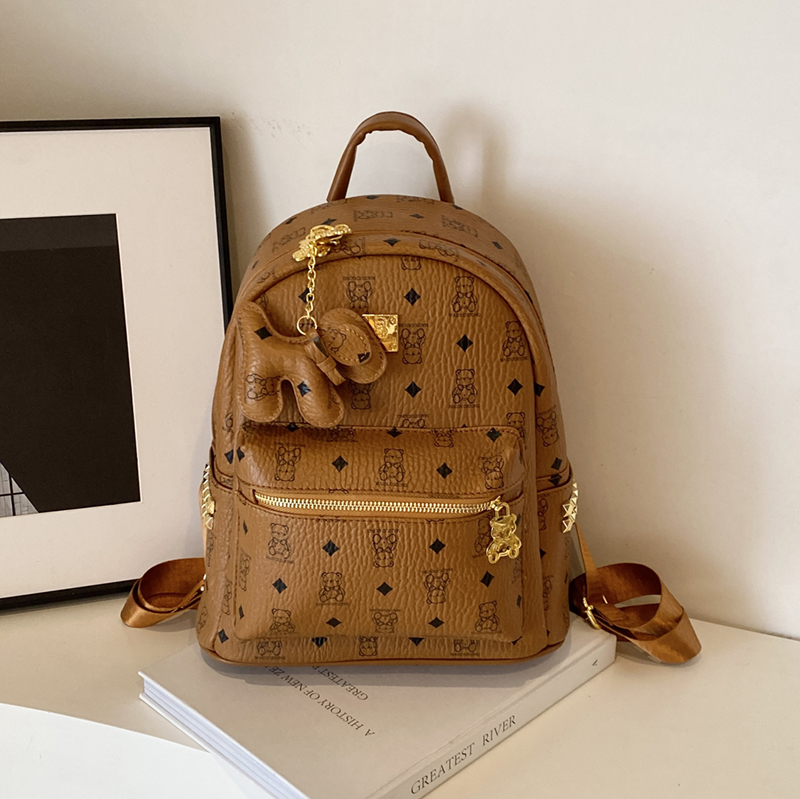 Stylish High-End Double Shoulder Backpack 2024 Women's Versatile Bag for School & Everyday Use, Trendy Maiduo Bear Design Stylish High-End Double Shoulder Backpack 2024 Women's Versatile Bag for School & Everyday Use, Trendy Maiduo Bear Design