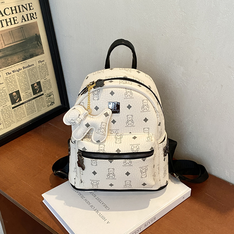 Stylish High-End Double Shoulder Backpack 2024 Women's Versatile Bag for School & Everyday Use, Trendy Maiduo Bear Design Stylish High-End Double Shoulder Backpack 2024 Women's Versatile Bag for School & Everyday Use, Trendy Maiduo Bear Design