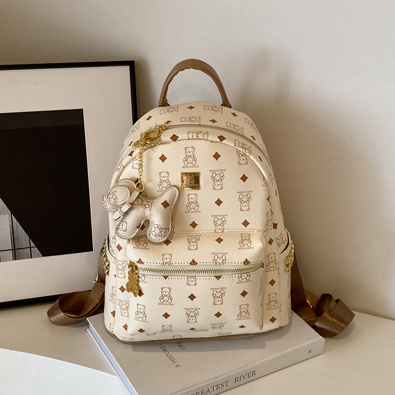 Stylish High-End Double Shoulder Backpack 2024 Women's Versatile Bag for School & Everyday Use, Trendy Maiduo Bear Design Stylish High-End Double Shoulder Backpack 2024 Women's Versatile Bag for School & Everyday Use, Trendy Maiduo Bear Design