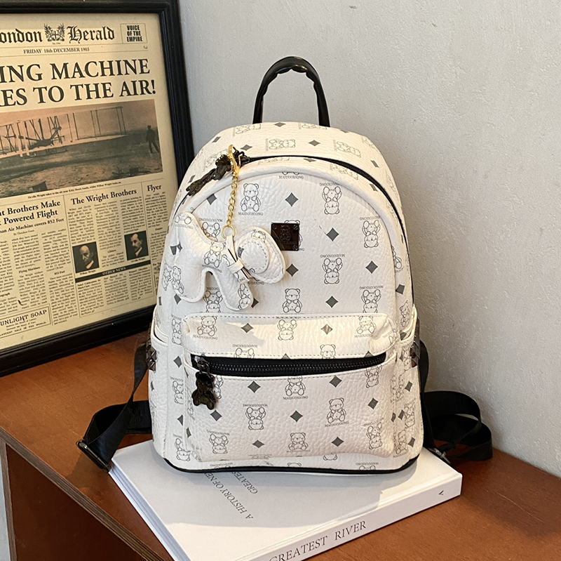 Stylish High-End Double Shoulder Backpack 2024 Women's Versatile Bag for School & Everyday Use, Trendy Maiduo Bear Design Stylish High-End Double Shoulder Backpack 2024 Women's Versatile Bag for School & Everyday Use, Trendy Maiduo Bear Design