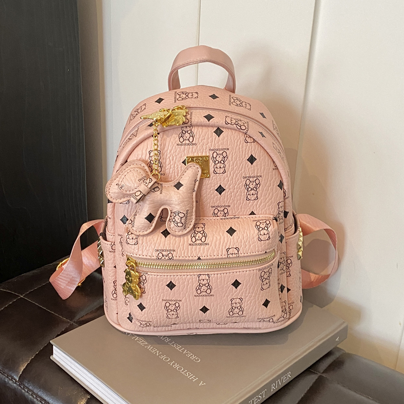 Stylish High-End Double Shoulder Backpack 2024 Women's Versatile Bag for School & Everyday Use, Trendy Maiduo Bear Design Stylish High-End Double Shoulder Backpack 2024 Women's Versatile Bag for School & Everyday Use, Trendy Maiduo Bear Design