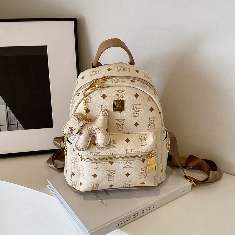 Stylish High-End Double Shoulder Backpack 2024 Women's Versatile Bag for School & Everyday Use, Trendy Maiduo Bear Design Stylish High-End Double Shoulder Backpack 2024 Women's Versatile Bag for School & Everyday Use, Trendy Maiduo Bear Design