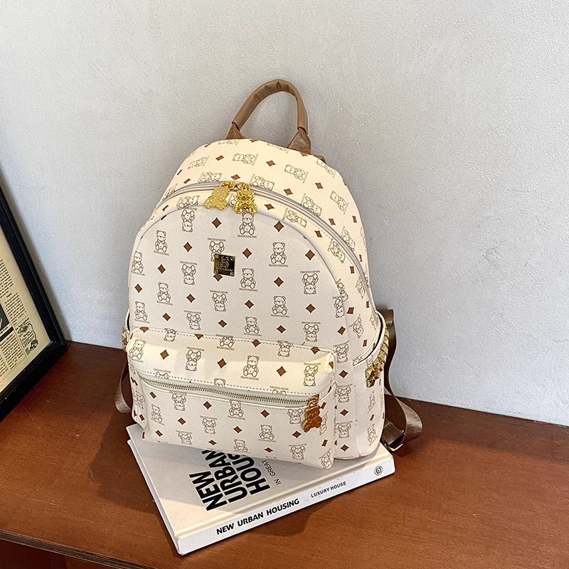 Stylish High-End Double Shoulder Backpack 2024 Women's Versatile Bag for School & Everyday Use, Trendy Maiduo Bear Design Stylish High-End Double Shoulder Backpack 2024 Women's Versatile Bag for School & Everyday Use, Trendy Maiduo Bear Design