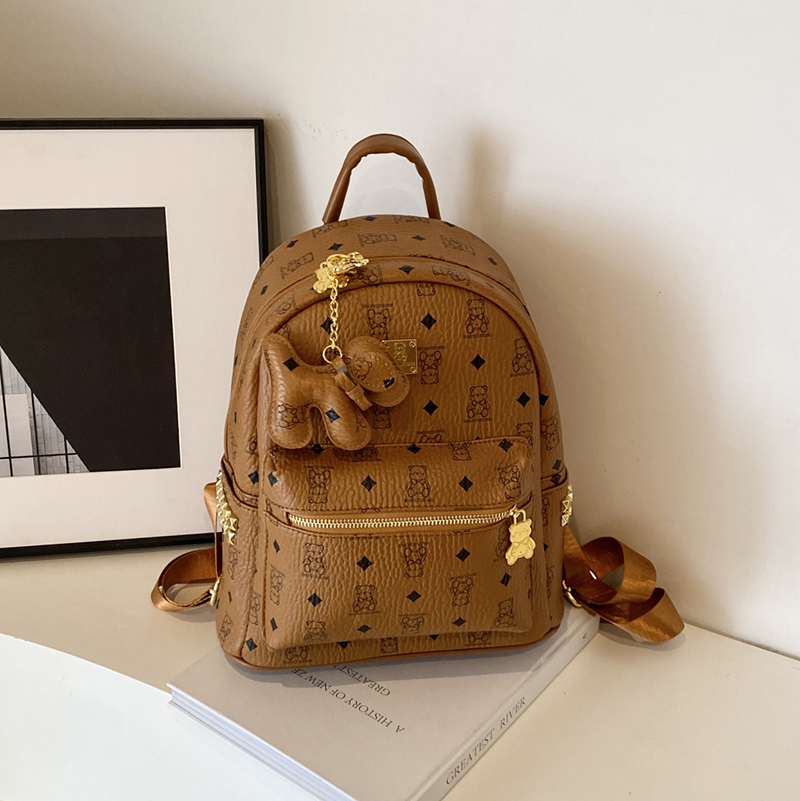 Stylish High-End Double Shoulder Backpack 2024 Women's Versatile Bag for School & Everyday Use, Trendy Maiduo Bear Design Stylish High-End Double Shoulder Backpack 2024 Women's Versatile Bag for School & Everyday Use, Trendy Maiduo Bear Design