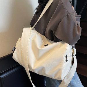 Stylish Large Capacity Travel Bag for Women - Lightweight Versatile Sports Fitness Shoulder Crossbody Bag for Short Trips