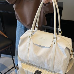 Stylish Lightweight Waterproof Travel Bag for Women - Large Capacity Commuter Shoulder Luggage for Short-Distance Business Trips