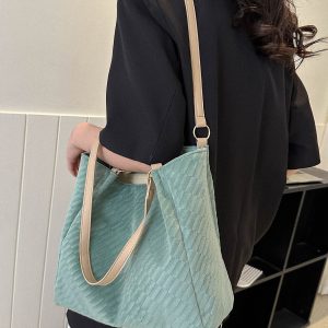Stylish Women's Canvas Commuter Tote Bag - 2025 High-Capacity Shoulder Bag for Everyday Fashion